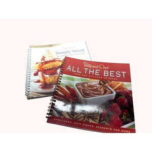 2 Pampered Chef Cookbooks All the Best & Simply Sweet Food Recipes